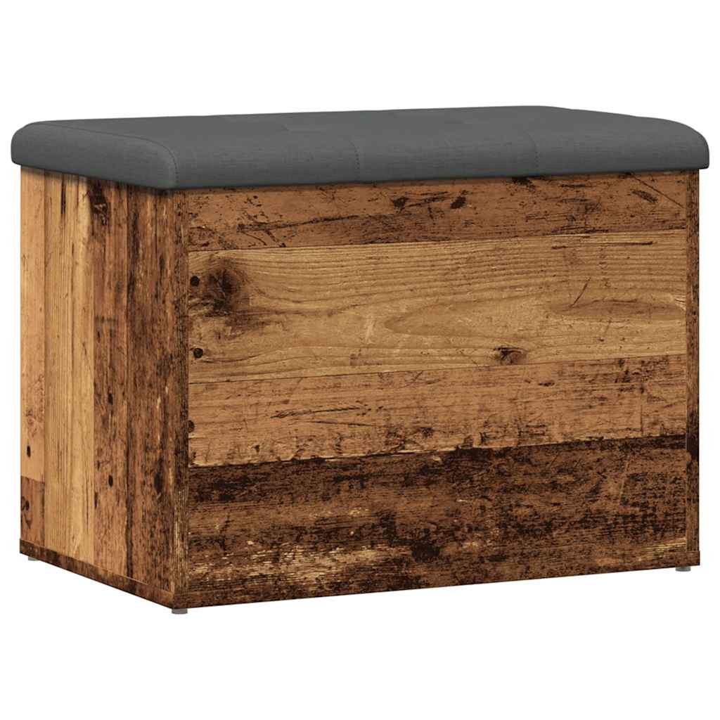 Panca Portaoggetti-Sgabello-Panca con Contenitore Legno Antico 62x42x45 cm Legno Multistrato