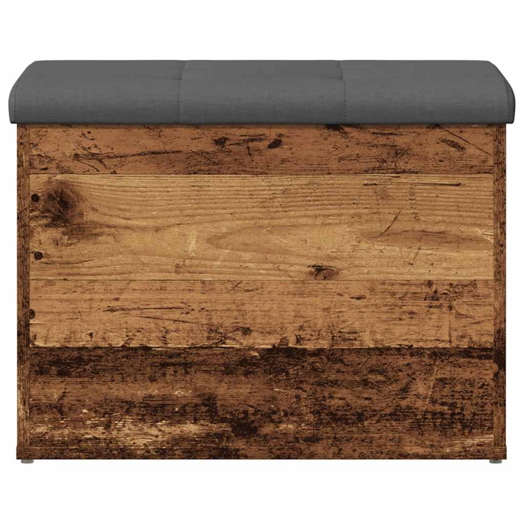 Panca Portaoggetti-Sgabello-Panca con Contenitore Legno Antico 62x42x45 cm Legno Multistrato