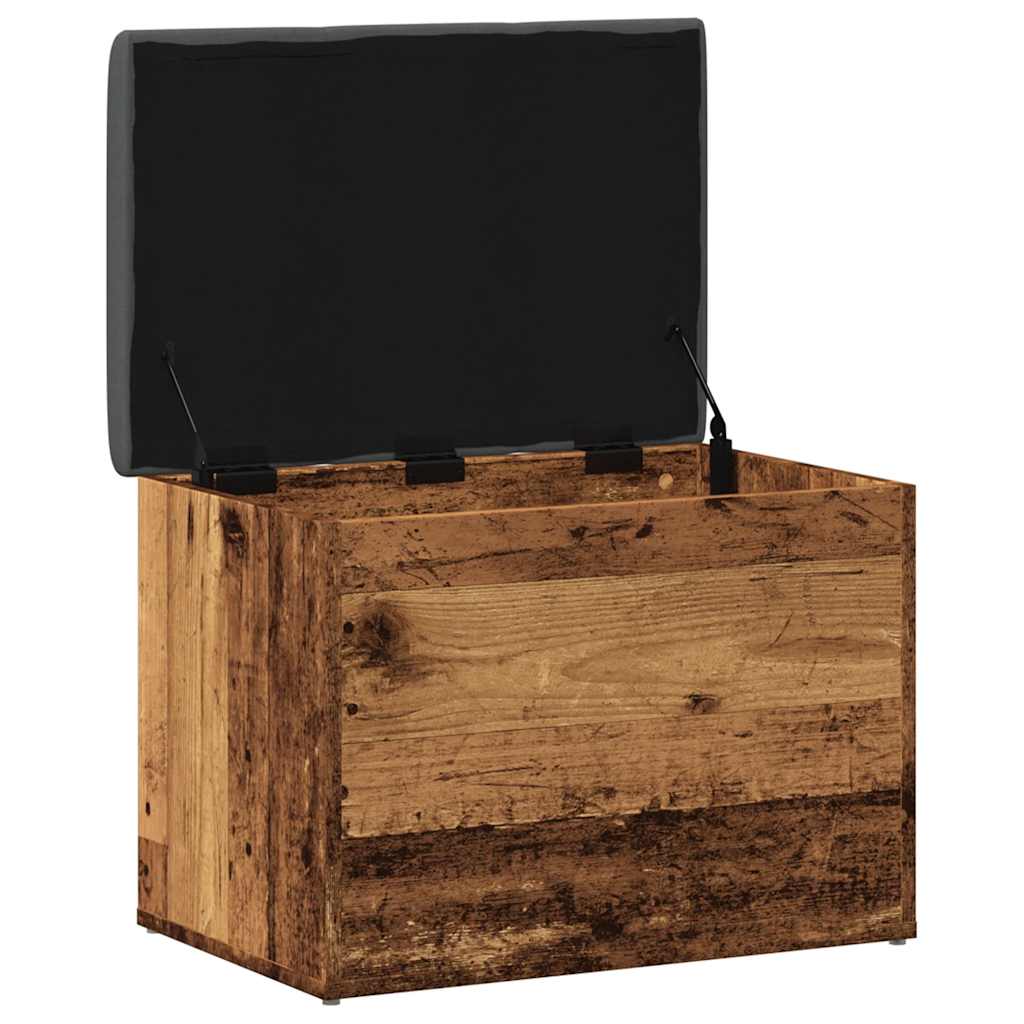 Panca Portaoggetti-Sgabello-Panca con Contenitore Legno Antico 62x42x45 cm Legno Multistrato