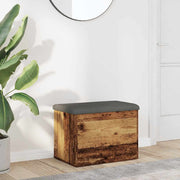 Panca Portaoggetti-Sgabello-Panca con Contenitore Legno Antico 62x42x45 cm Legno Multistrato