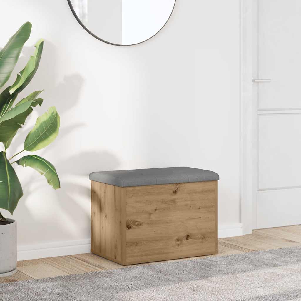 Panca Portaoggetti Rovere Artigianale 62x42x45 cm in Truciolato 857616