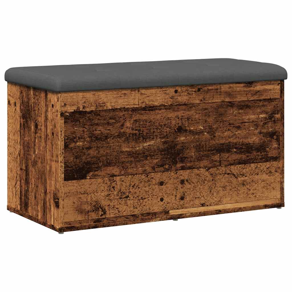 Panca Portaoggetti-Sgabello-Panca con Contenitore Legno Antico 82x42x45 cm Legno Multistrato