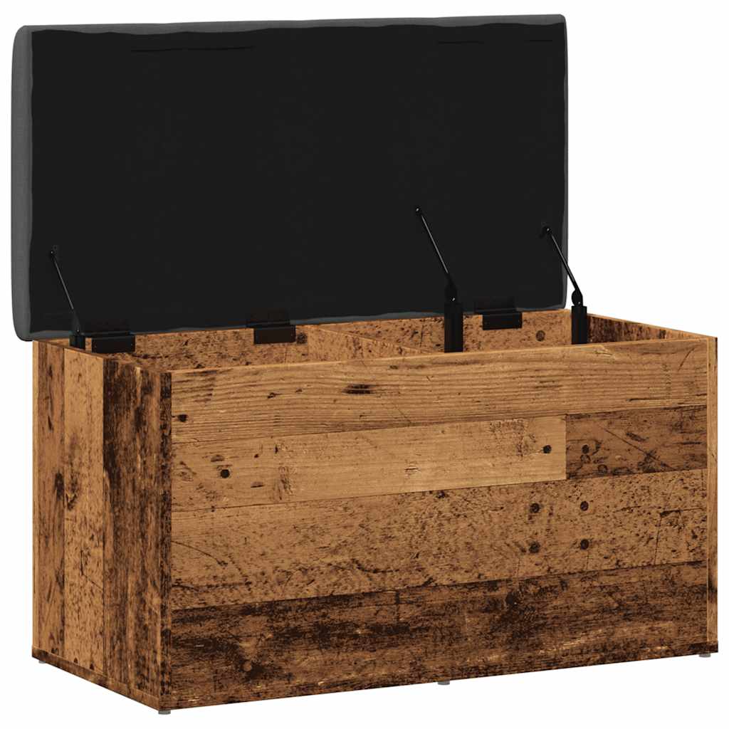 Panca Portaoggetti-Sgabello-Panca con Contenitore Legno Antico 82x42x45 cm Legno Multistrato