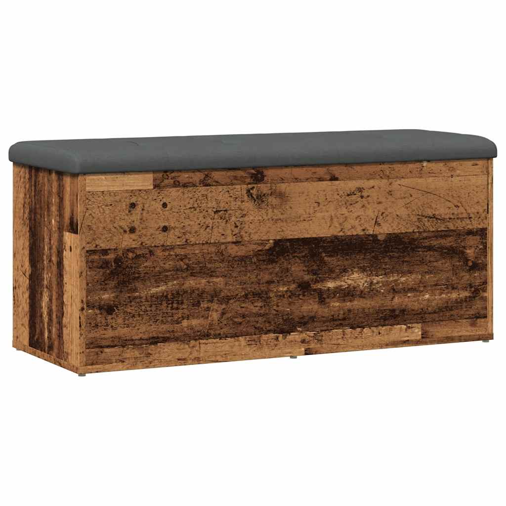Panca Portaoggetti-Sgabello-Panca con Contenitore Legno Antico 102x42x45 cm Legno Multistrato