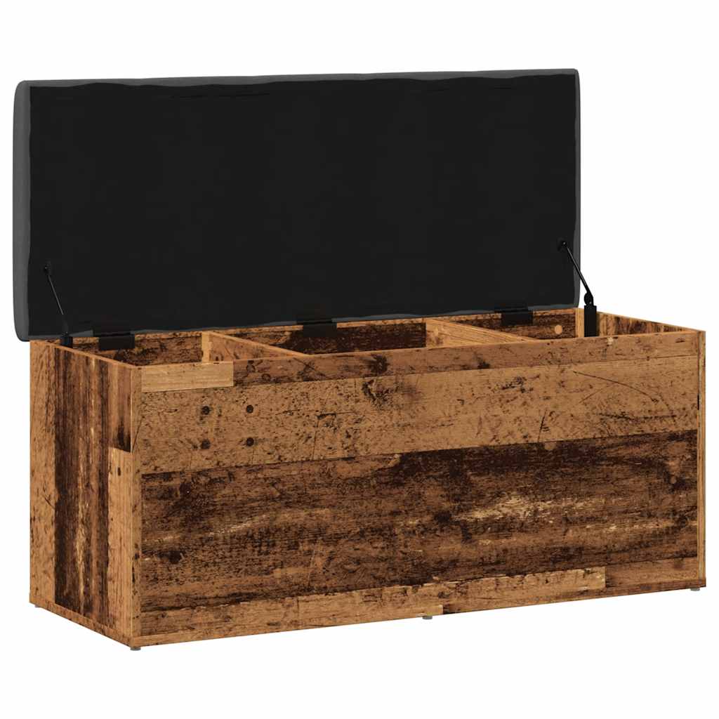 Panca Portaoggetti-Sgabello-Panca con Contenitore Legno Antico 102x42x45 cm Legno Multistrato
