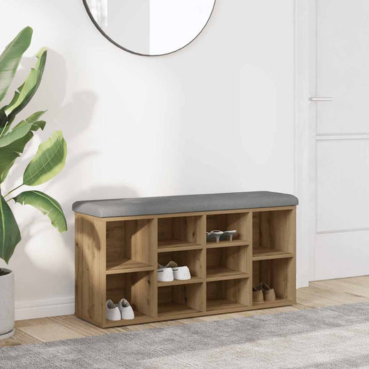 vidaXL Scarpiera Rovere Artigianale 82x32x45,5 cm in Legno Multistrato