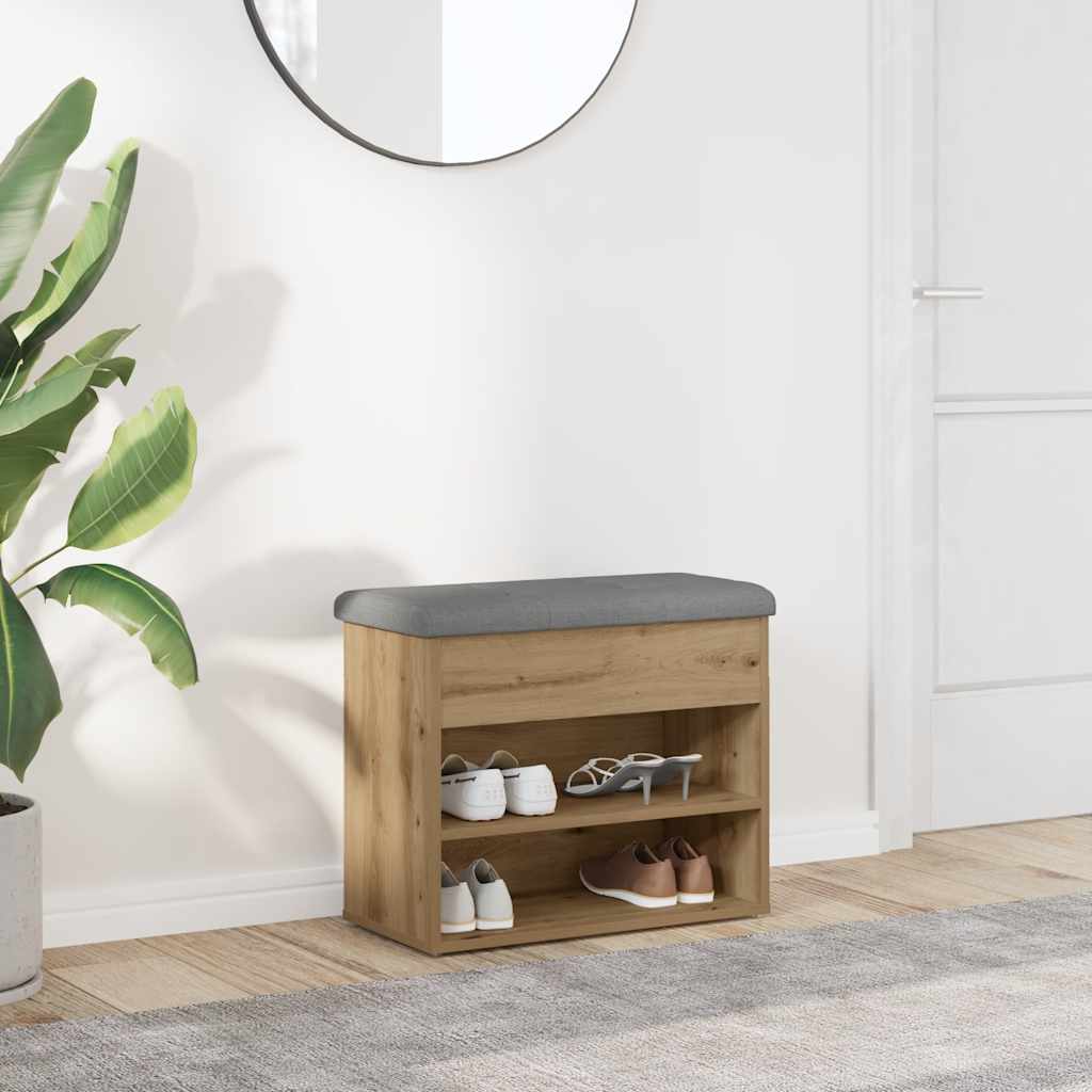 Scarpiera Rovere Artigianale 62x32x50 cm in Legno Multistrato 857630