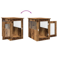 Gabbia Cani da Arredamento Legno Antico Legno Multistrato 857636