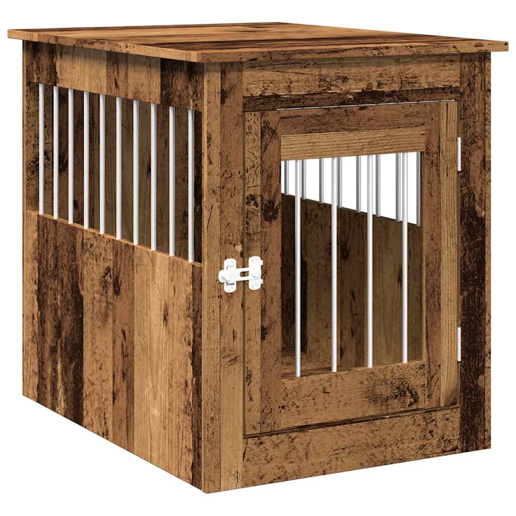 Gabbia Cani da Arredamento Legno Antico Legno Multistrato 857639
