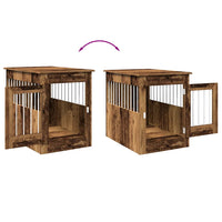 Gabbia Cani da Arredamento Legno Antico Legno Multistrato 857642