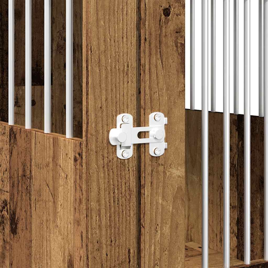 Gabbia Cani da Arredamento Legno Antico Legno Multistrato 857642