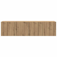 Mobili TV a Parete 2pz-Set di 2 Credenza per TV sospesa Rovere Artigianale 80x30x41 cm