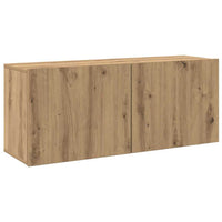 Mobile TV a Parete-Mobile TV a Muro Rovere Artigianale 100x30x41 cm