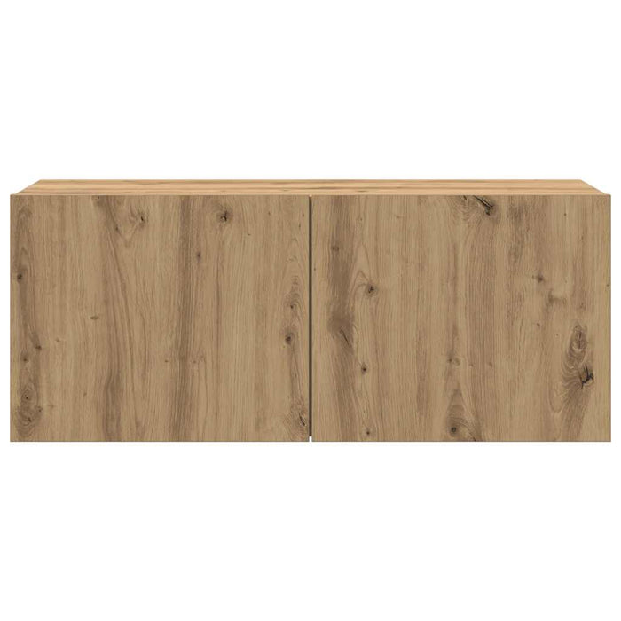 Mobile TV a Parete-Mobile TV a Muro Rovere Artigianale 100x30x41 cm