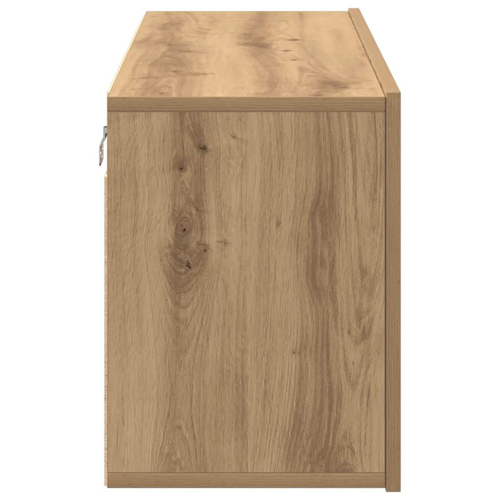 Mobile TV a Parete-Mobile TV a Muro Rovere Artigianale 100x30x41 cm