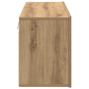 Mobile TV a Parete-Mobile TV a Muro Rovere Artigianale 100x30x41 cm