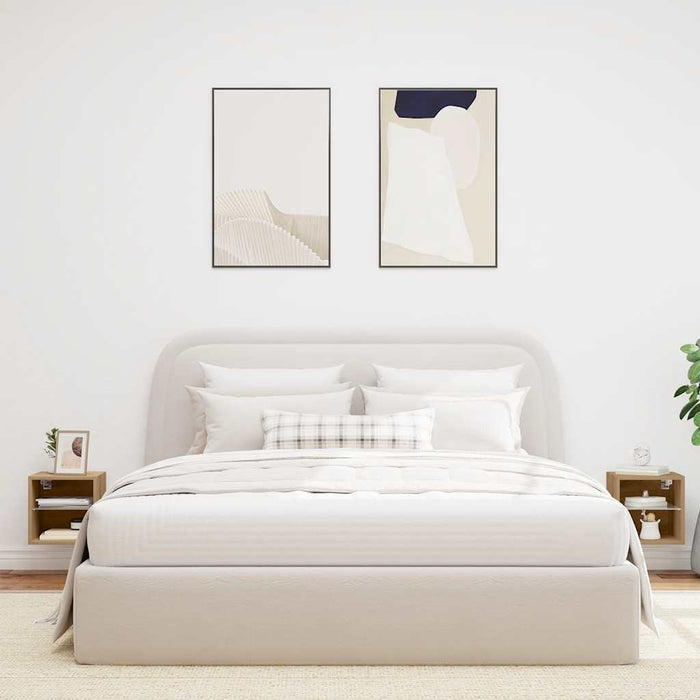 Mobili TV a Parete con Luci LED 2 pz-Set di 2 Credenza per TV sospesa Rovere Artigianale