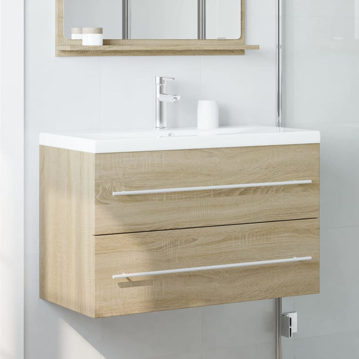 Mobile Lavabo Legno Antico 80x38,5x48 cm in Legno Multistrato 856227