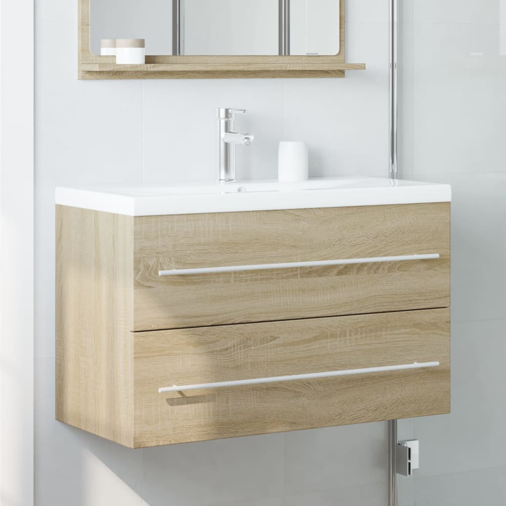 Mobile Lavabo Legno Antico 80x38,5x48 cm in Legno Multistrato