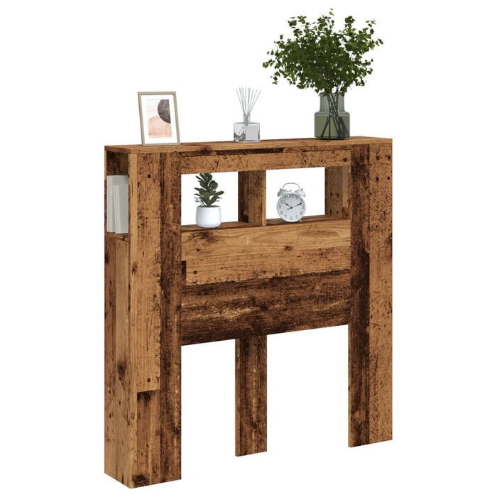 Testiera LED Legno Antico 100x18,5x103,5 cm Legno Multistrato 857682