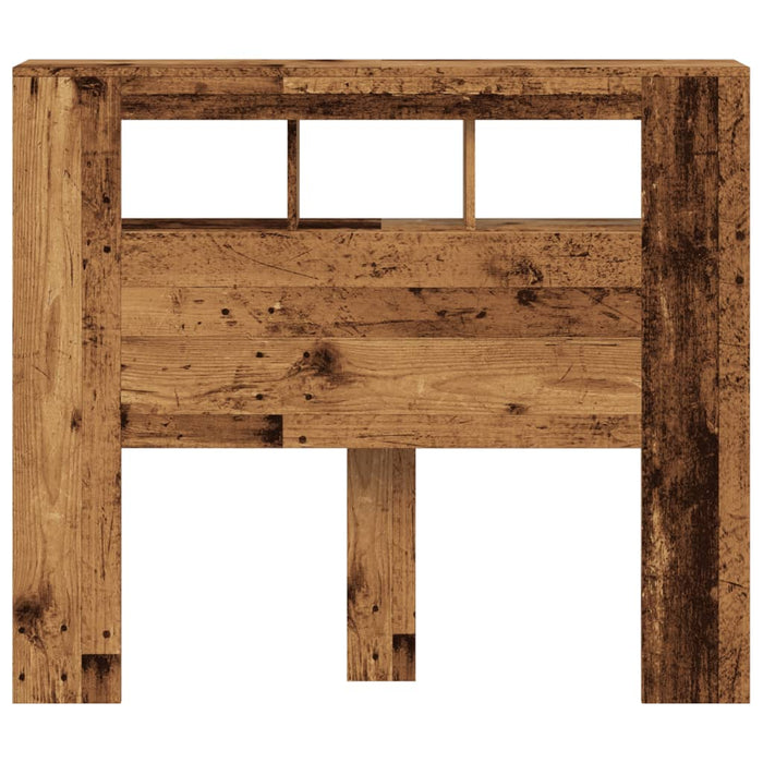 vidaXL Testiera LED Legno Antico 120x18,5x103,5 cm Legno Multistrato