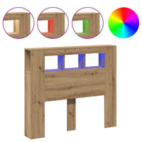 vidaXL Testiera LED Rovere Artigianale 120x18,5x103,5 cm Multistrato