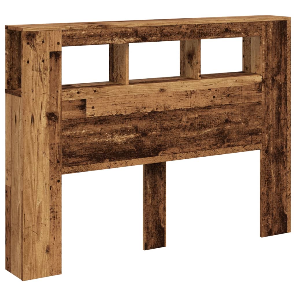 vidaXL Testiera LED Legno Antico 140x18,5x103,5 cm Legno Multistrato