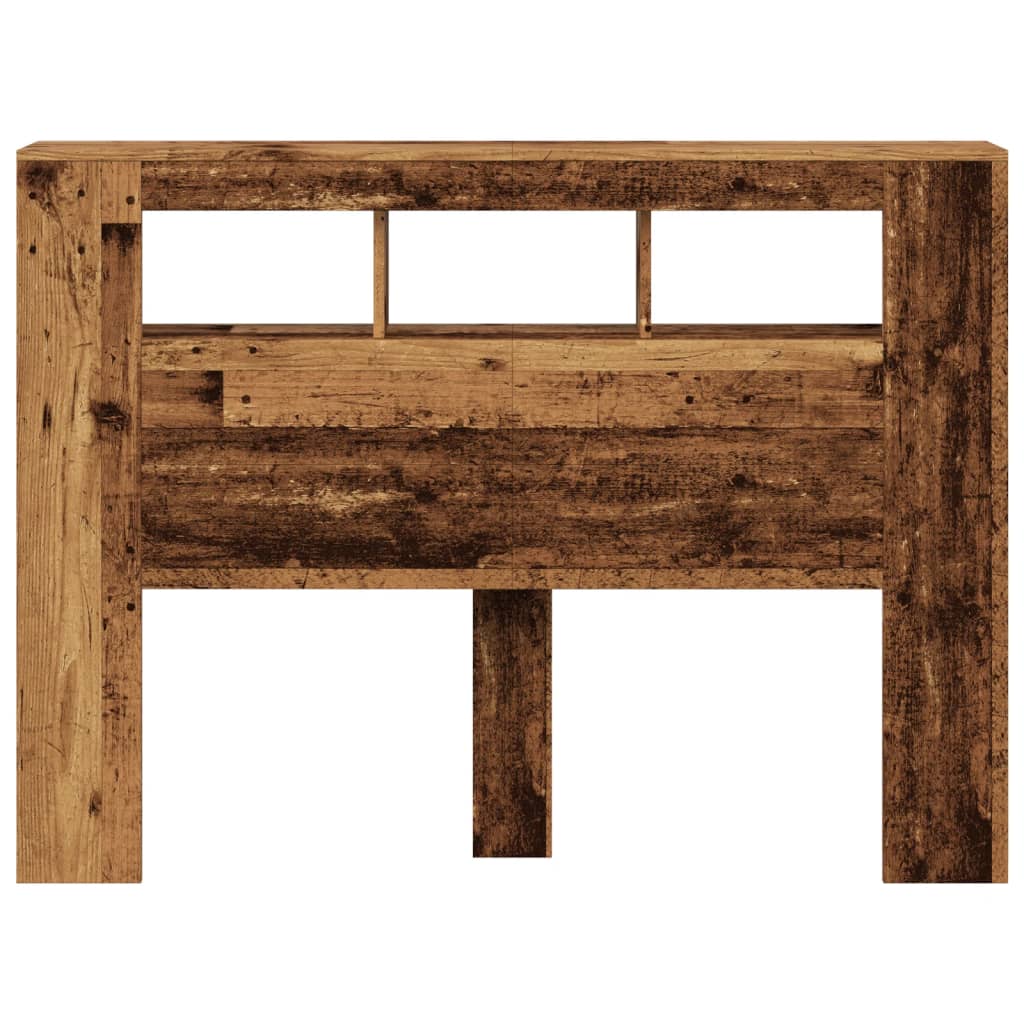 Testiera LED Legno Antico 140x18,5x103,5 cm Legno Multistrato 857686