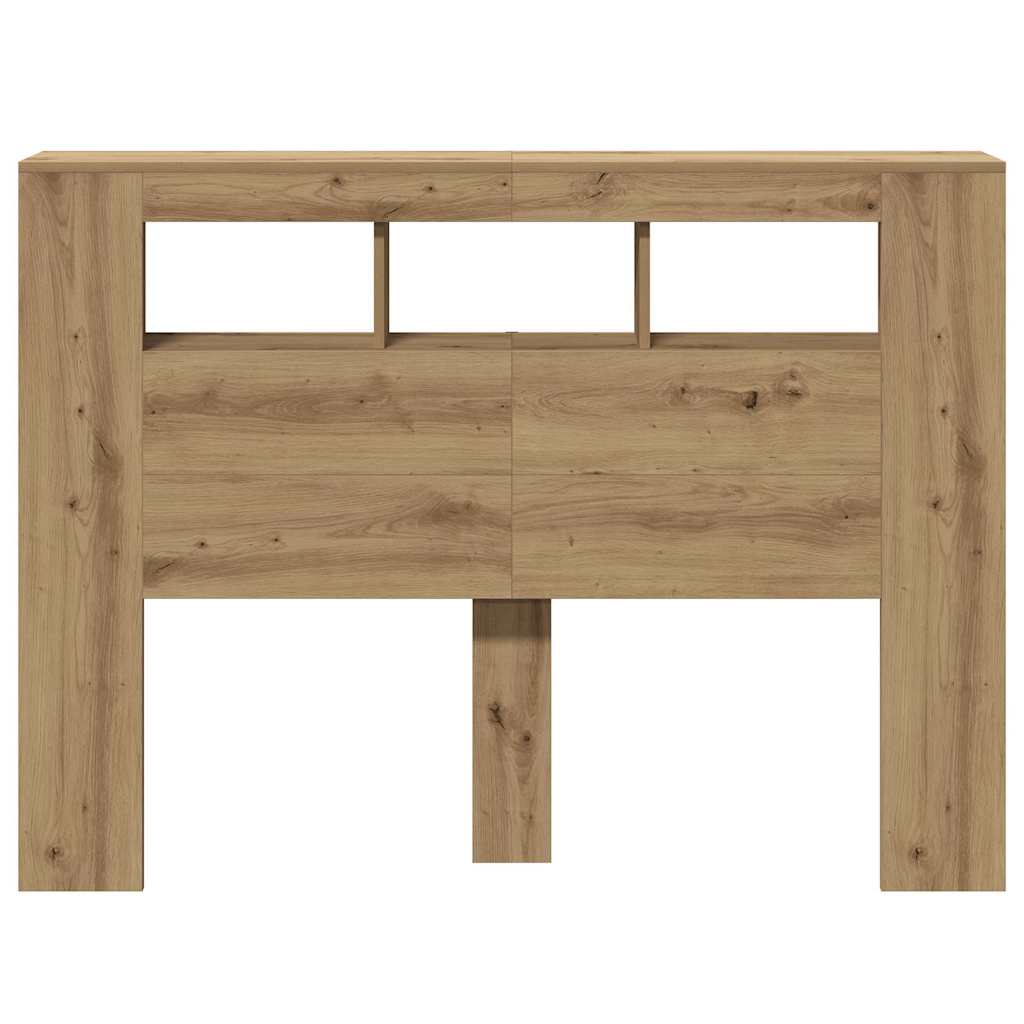 vidaXL Testiera LED Rovere Artigianale 140x18,5x103,5 cm Multistrato