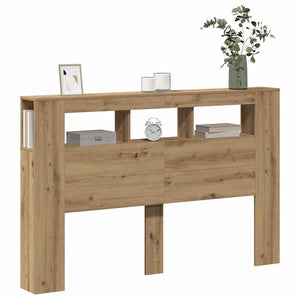 Testiera LED-Testata con LED-Testiera Decorativa Rovere Artigianale 160x18,5x103,5 cm Multistrato