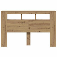 Testiera LED-Testata con LED-Testiera Decorativa Rovere Artigianale 160x18,5x103,5 cm Multistrato