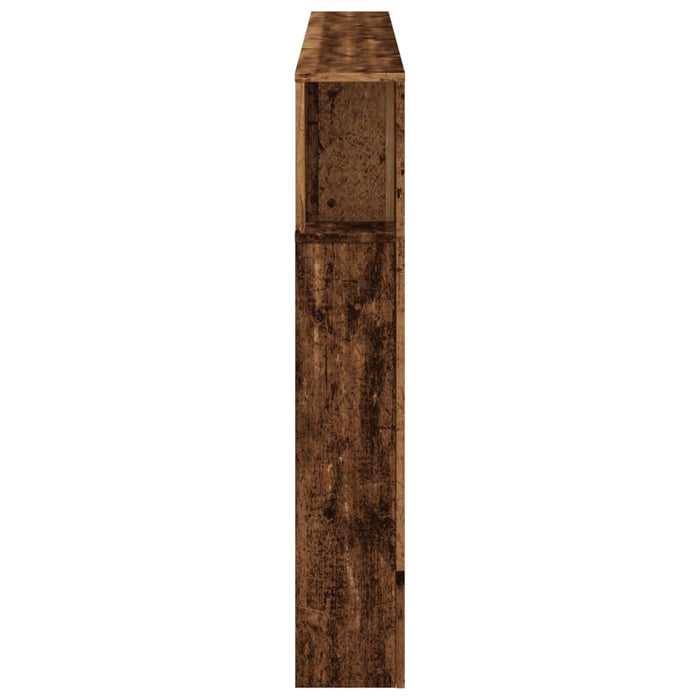 Testiera LED-Testata con LED-Testiera Decorativa Legno Antico 180x18,5x103,5 cm Legno Multistrato