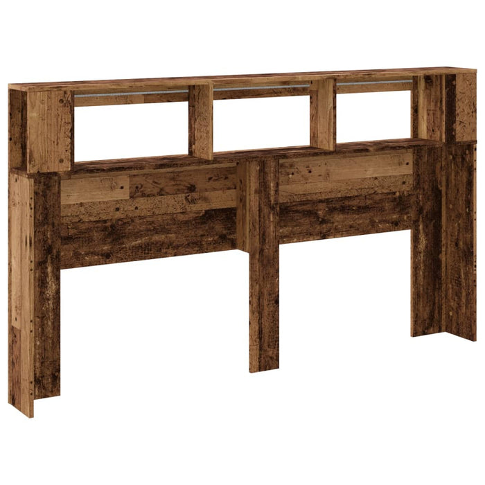 Testiera LED Legno Antico 180x18,5x103,5 cm Legno Multistrato 857690