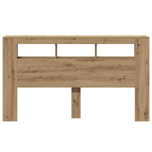 Testiera LED-Testata con LED-Testiera Decorativa Rovere Artigianale 180x18,5x103,5 cm Multistrato