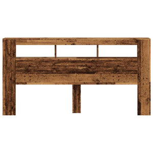 vidaXL Testiera LED Legno Antico 200x18,5x103,5 cm Legno Multistrato