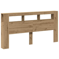 vidaXL Testiera LED Rovere Artigianale 200x18,5x103,5 cm Multistrato