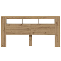 vidaXL Testiera LED Rovere Artigianale 200x18,5x103,5 cm Multistrato