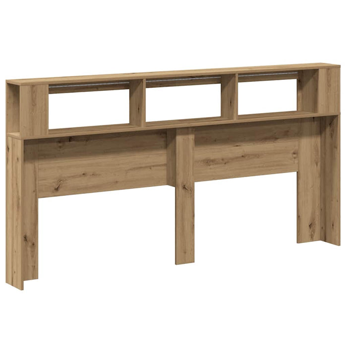 vidaXL Testiera LED Rovere Artigianale 200x18,5x103,5 cm Multistrato