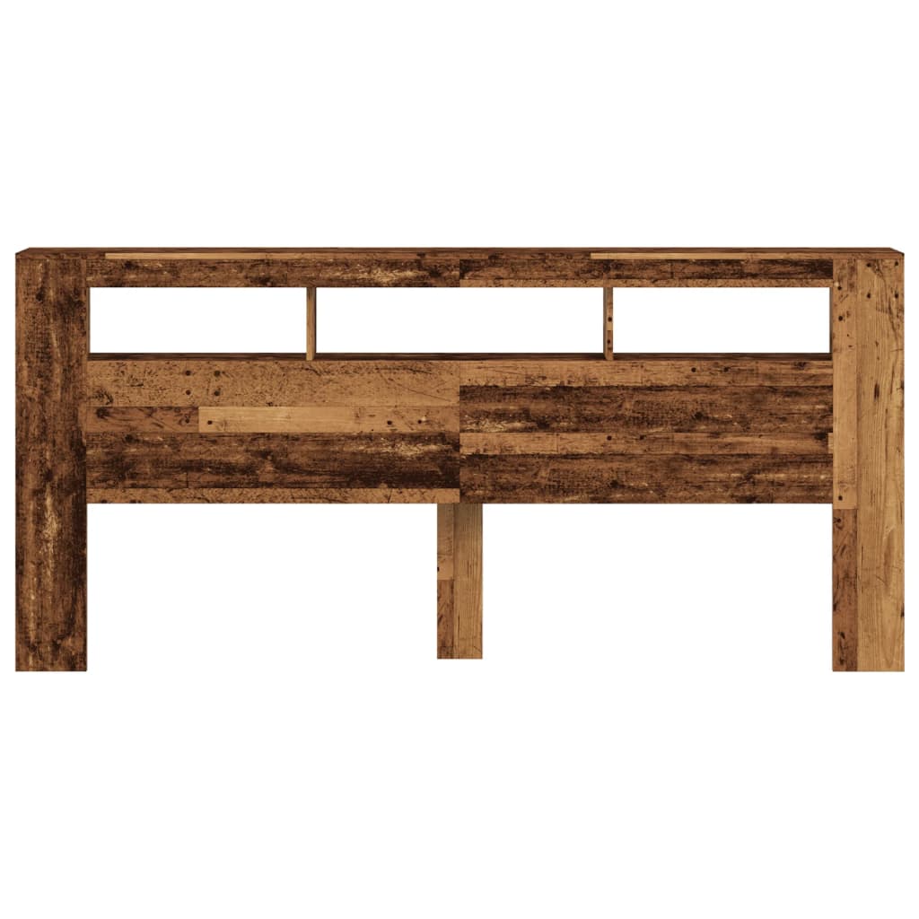 Testiera LED Legno Antico 220x18,5x103,5 cm Legno Multistrato 857694