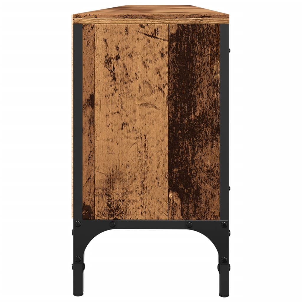 Mobile TV con cassetto-Credenza TV-Console TV Legno Antico 200x25x44 cm in Truciolato