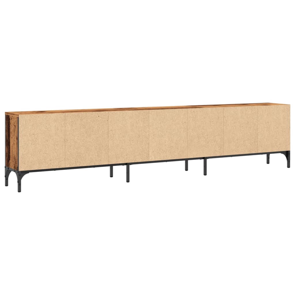 Mobile TV con cassetto-Credenza TV-Console TV Legno Antico 200x25x44 cm in Truciolato