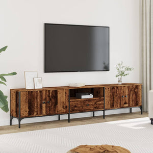 Mobile TV con cassetto-Credenza TV-Console TV Legno Antico 200x25x44 cm in Truciolato