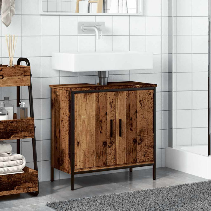 vidaXL Mobile Sottolavabo Legno Antico 60x30x60 cm Legno Multistrato