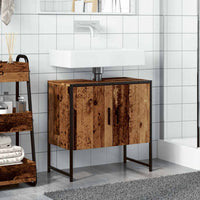 Mobile Lavabo Bagno-Armadietto da bagno Legno Antico 60x33x60 cm Legno Multistrato 934421