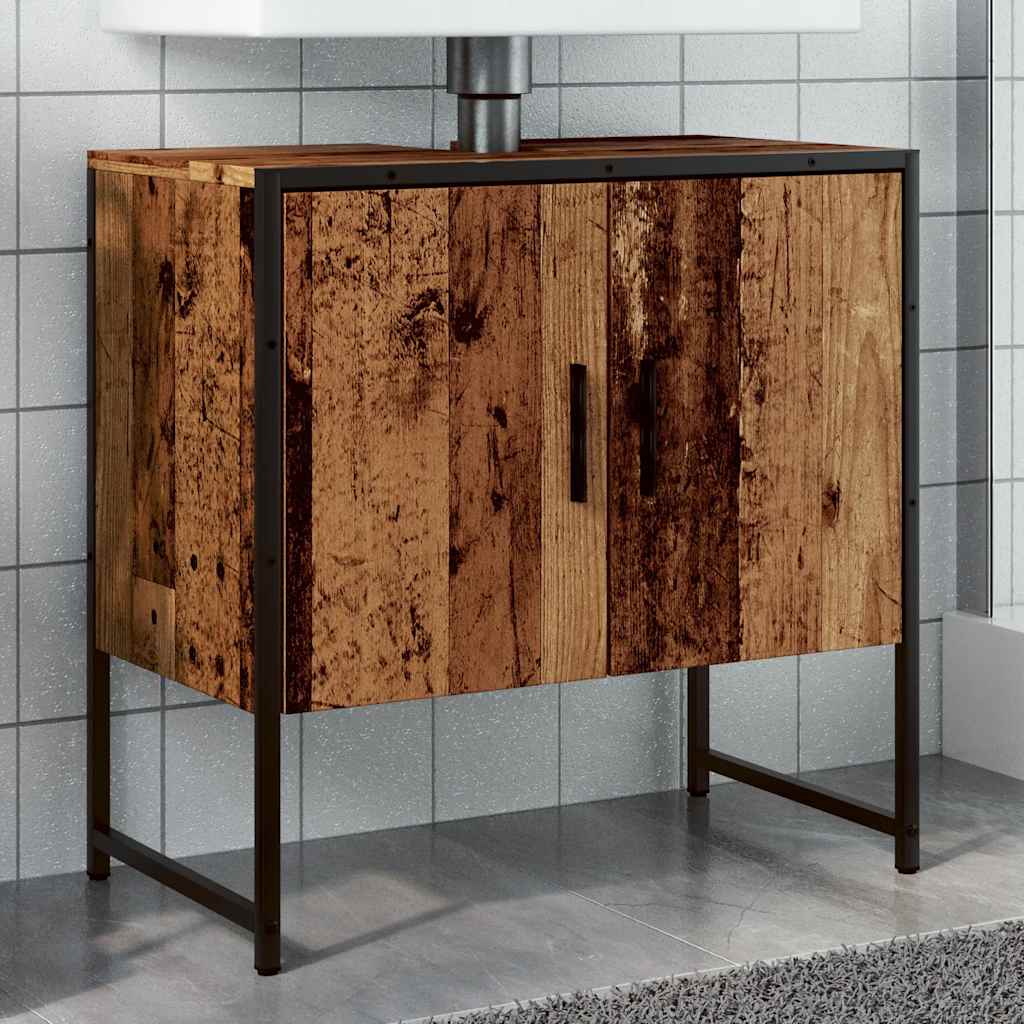 Mobile Lavabo Bagno Legno Antico 60x33x60 cm Legno Multistrato 857702