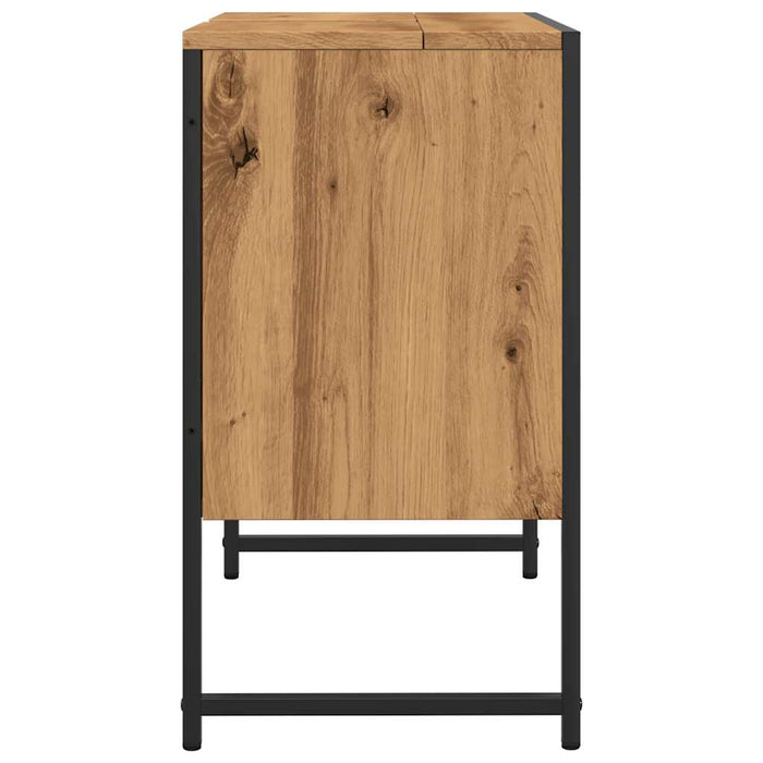 Mobile Lavabo Bagno Rovere Artigianale Legno Multistrato 857703