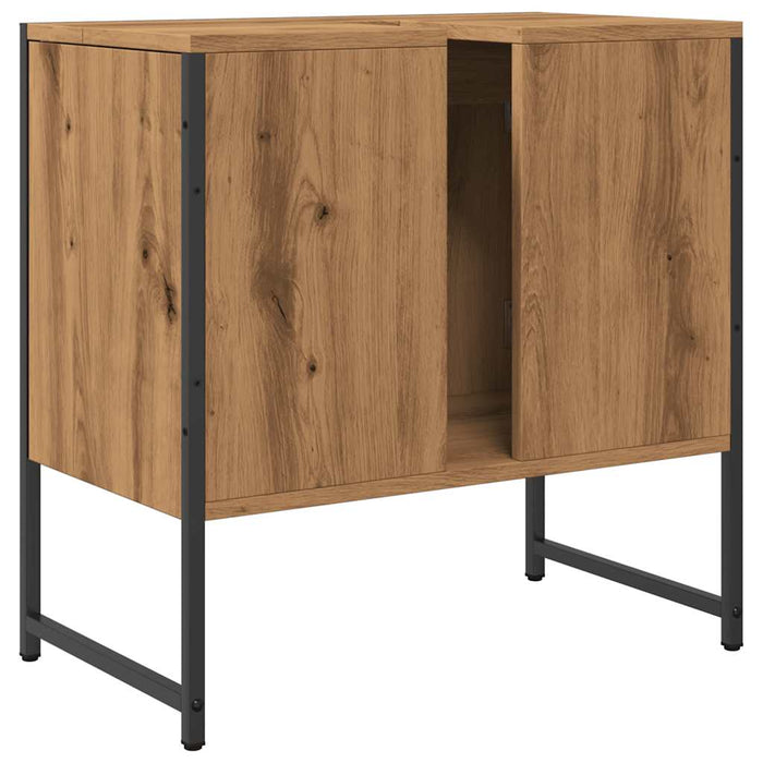 Mobile Lavabo Bagno Rovere Artigianale Legno Multistrato 857703