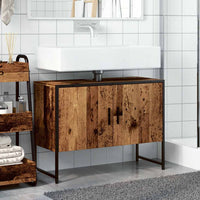 Mobile da Bagno Legno Antico 80x33x60 cm in Truciolato