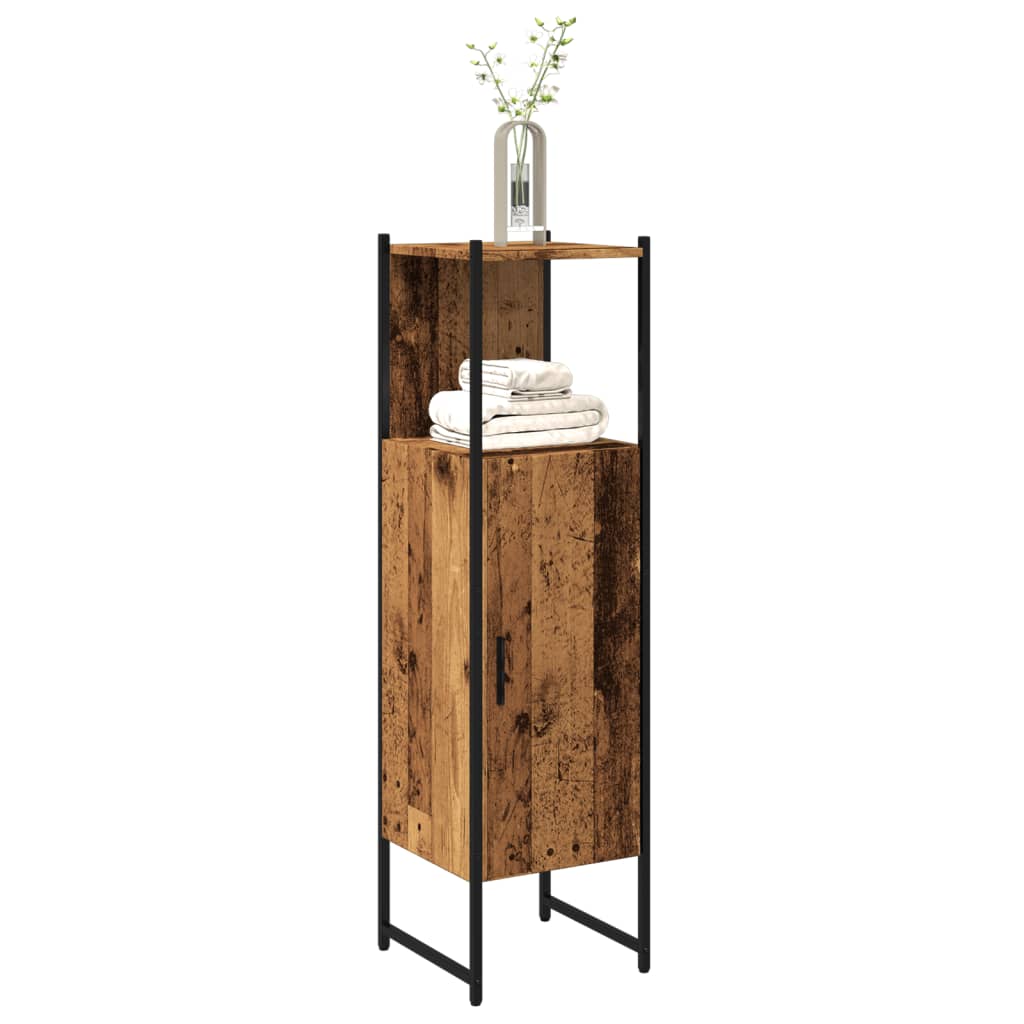 Armadietto Bagno Legno Antico 33x33x120,5 cm Legno Multistrato