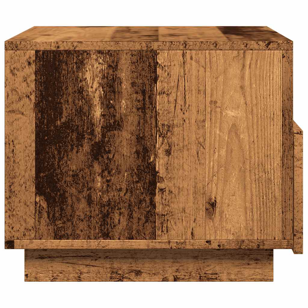 vidaXL Tavolino da Salotto con Luci LED Legno Antico 50x49x40 cm